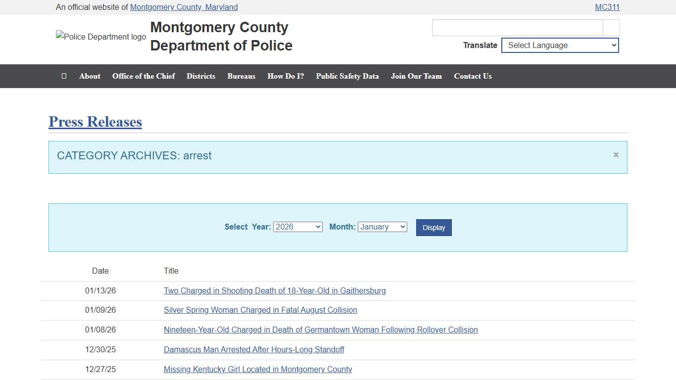 Montgomery County Maryland